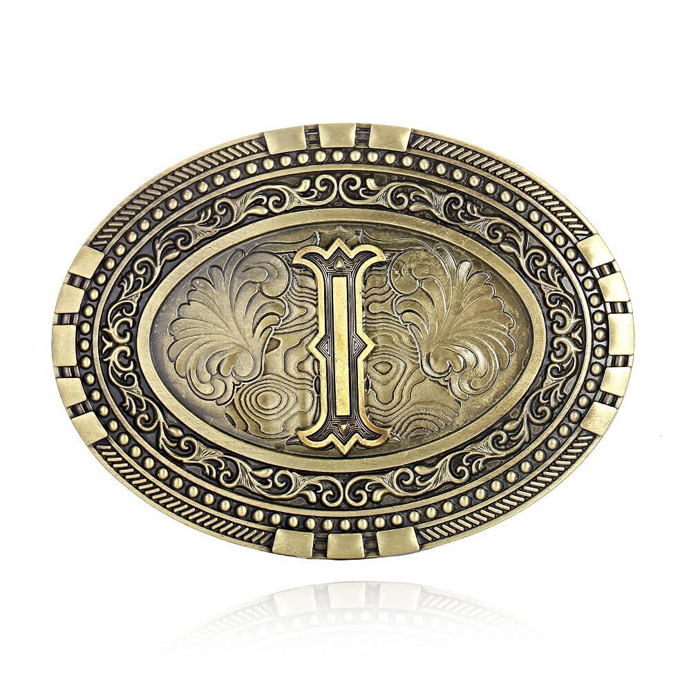 6193 Western cowboy belt buckle initials ABCDEF TO Z 's novelty upgraded
